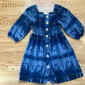 Zara blue tie dye dress